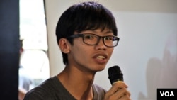 资料照：前学生动源召集人钟翰林（美国之音汤惠芸拍摄）