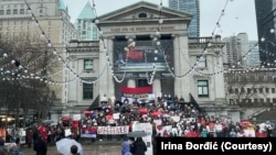 Skup podrške za studente u Vankuveru, 15. februar 2025. (Courtesy/Irina Đorđić)