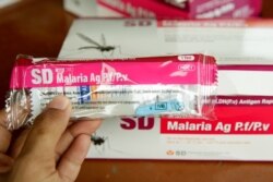 Malaria rapid diagnostic tests (RDTs) kit in Samlout district, Battambang province on June 18, 2020. (Hean Socheata/VOA Khmer)