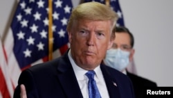 美国总统特朗普5月19日在国会对媒体发表讲话。