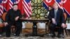 U.S. President Donald Trump and North Korea's leader Kim Jong Un meet during the second U.S.-North Korea summit at the Sofitel Legend Metropole hotel in Hanoi, Feb. 28, 2019.
