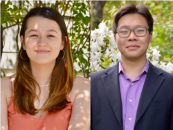 Jasmine (kiri) dan Brian menyumbangkan alat medis untuk Klinik ASRI (courtesy).