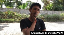 Mohammad Masud, (25), pengungsi etnis Muslim Rohingya di Medan, Sumatra Utara. (Anugrah Andriansyah)