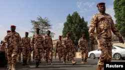 Chad soldiers vote early in the presidential election in N'djamena