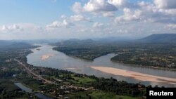 资料照：流经泰国和老挝边界的湄公河。