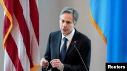 Menteri Luar Negeri AS Antony Blinken berbicara di balai kota di New York City, AS, 19 Mei 2022. (Foto: via Reuters)