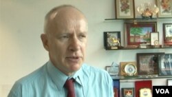 香格里拉对话会主办人之一赫胥利(美国之音黎堡拍摄)