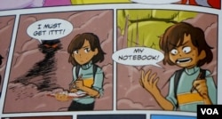 Karakter Cipta dalam komik karya Rizka Raisah Fatimah Ramli. (Foto: VOA Indonesia)