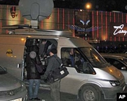 媒体记者采访示威集会