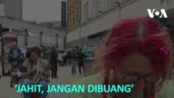 ‘Jahit, Jangan Dibuang’ Penjahit Jalanan Anjurkan Perbaiki Pakaian Rusak