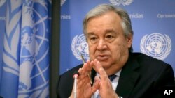 Kalaka mokonzi ya ONU Antonio Guterres, na New York, 20 juin 2017.