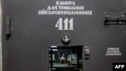 FILE - This undated handout photograph released by the Ukrainian Presidential Press Service on Jan. 11, 2025, shows a soldier described as North Korean in a cell at an undisclosed location in Ukraine.
