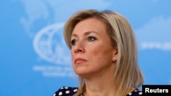 La porte-parole du ministère russe des Affaires étrangères, Maria Zakharova, assiste à la conférence de presse annuelle du ministre des Affaires étrangères à Moscou, Russie, le 18 janvier 2024. 