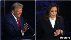 Republikanski kandidat Donald Tramp i demokratska kandidatkinja Kamala haris tokom njihove prve predsedničke debate (Foto: Reuters)