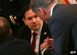 Menteri Luar Negeri AS Marco Rubio di Washington, DC, pada 21 Februari 2025. (Foto: Jim WATSON/AFP)