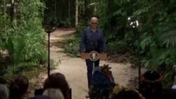 En visite en Amazonie, le Président américain Joe Biden appelle à œuvrer "pour l'humanité"