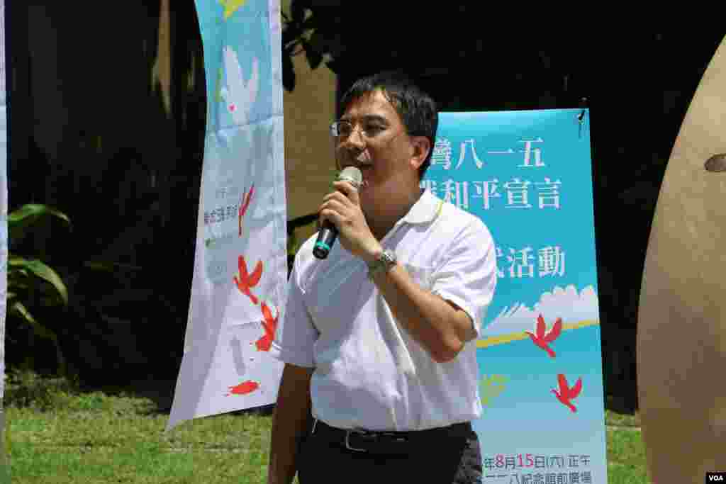 台湾教授协会负责人陈俐甫(美国之音杨明拍摄)