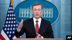 제이크 설리번 백악관 국가안보보좌관이 브리핑하고 있다. (자료사진)