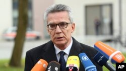 Menteri Dalam Negeri Jerman Thomas de Maiziere di Wittenberg, Jerman, 31 Oktober 2017. (Foto: dok).