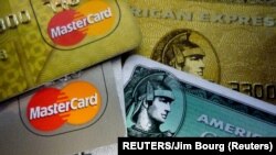 American Express and MasterCard credit cards