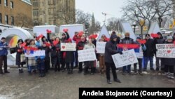 Skup podrške studentima u Otavi, 15. februar 2025. (Courtesy/Anđela Stojanović)