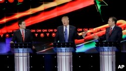 星期四晚上，美国共和党总统参选人举行辩论会。