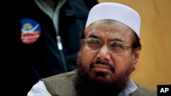 FILE - Lashkar-e-Taiba founder Hafiz Saeed, April 11, 2011.