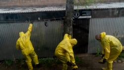 Морг біля шпиталю у Тернополі, 30 квітня 2020 (AP Photo/Evgeniy Maloletka)