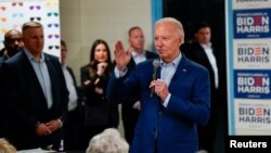 Arhiva - Predsednik SAD Džo Bajden učestvuje u događaju u sklopu kampanje u Centru za rekreaciju Martin Luter King, u Filadelfiji, Pensilvanija, 18. aprila 2024.