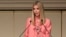 Ivanka Trump, the daughter and adviser to U.S. President Donald Trump, delivers a speech at World Assembly for Women: WAW! 2017 conference in Tokyo, Nov. 3, 2017.