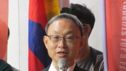 台湾东突厥斯坦协会理事长何朝栋(美国之音张永泰拍摄)