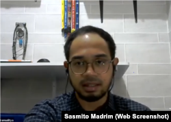 Peneliti Amnesty International Indonesia Ari Pramuditya. (Foto: Sasmito Madrim/tangkapan layar)