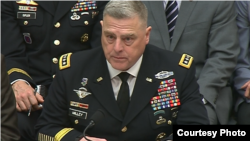 被提名接任美军参谋长联席会议主席的陆军参谋长米利(Mark Milley) （国会资料图）