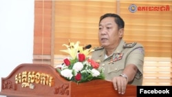 រូបឯកសារ៖ លោក ឆាយ គឹមខឿន អ្នក​នាំពាក្យ​អគ្គស្នង​ការ​ដ្ឋាន​នគរ​បាល​ជាតិ។ (ហ្វេសប៊ុក / អគ្គស្នងការដ្ឋាននគរបាលជាតិ- General Commissariat of National Police)