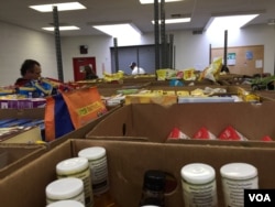 The York County Food Bank in York, Pennsylvania. (A. Pande/VOA)