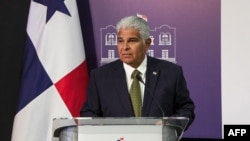 Presiden Panama Jose Raul Mulino berbicara dalam konferensi pers di Istana Kepresidenan di Panama City pada 19 Desember 2024. (Foto: AFP/Armando Acevedo)