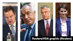Ivica Dačić (šef diplomatije Srbije), Bojko Borisov (premijer Bugarske), Hašim Tači (predsednik Kosova), Ana Brnabić (premijerka Srbije)
