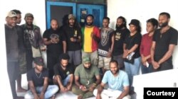 Mahasiswa Nduga di Yogyakarta juga menyampaikan tuntutan terkait proses peradilan pelaku pembunuhan dan mutilasi. (Foto: IMPNI)