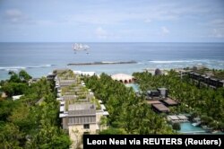 Pemandangan kompleks hotel menjelang jamuan makan siang di KTT G20 pada 15 November 2022 di Nusa Dua. (Foto: Leon Neal via REUTERS)