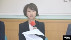 民进党立委陈亭妃(美国之音杨明拍摄)