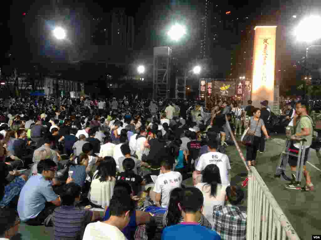 2015年6月4日香港维园举行纪念六四烛光晚会