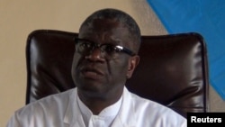 Dr. Denis Mukwege Prix Nobel ya Kimaya na l'hïpital Panzi na Bukavu, 5octobre 2018.