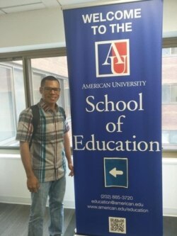 Paskalis Kaipman, mahasiswa S2 di American University di Washington, D.C. asal Boven Diegol, Papua (dok: Pribadi)