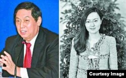 栗战书和女儿栗潜心（网络照片）