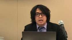 台北大学犯罪学研究所助理教授沈伯洋2019年10月23日参加全球台湾研究中心应对中国锐实力座谈会(美国之音锺辰芳拍摄）