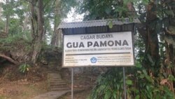 Situs Cagar Budaya Gua Pamona di bagian barat danau Poso, desa Sangele, Kec.Pamona Puselemba. Goa ini disebut memiliki panjang hingga 200 meter dan kedalaman 80 meter yang berada di bawah permukaan danau Poso, 2 November 2019. (Foto : Yoanes Litha)