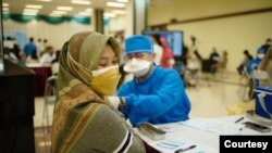 Vaksinasi ibu hamil yang diselenggarakan di Universitas Gadjah Mada, Yogyakarta, pada Kamis (19/8). (Foto: Humas UGM)