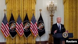 美国总统拜登在白宫发表讲话（2021年8月18日）