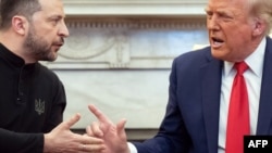 U.S. President Donald Trump and Ukraine&#39;s President Volodymyr Zelenskyy meet in the Oval Office of the White House. Zelenskyy and Trump openly clashed at a meeting where they were due to sign a deal on sharing Ukraine&#39;s mineral riches.