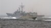 Tàu chiến lớp Perry của Hải quân Đài Loan trong cuộc tập trận ở Cao Hùng.